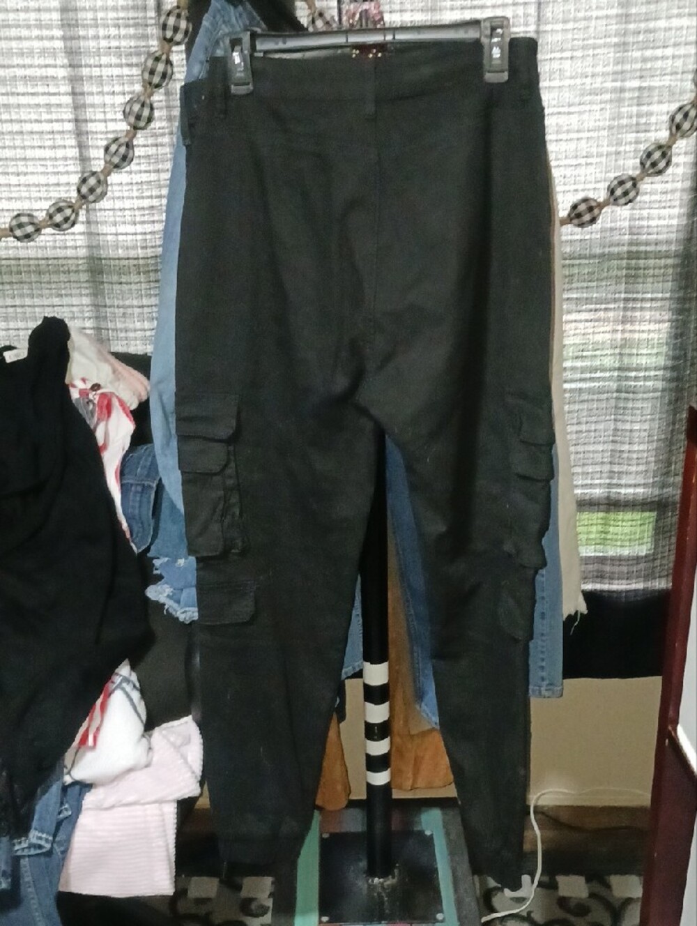 American Bazi Black Cargo Pants with Utility Pockets - Picture 7 of 8